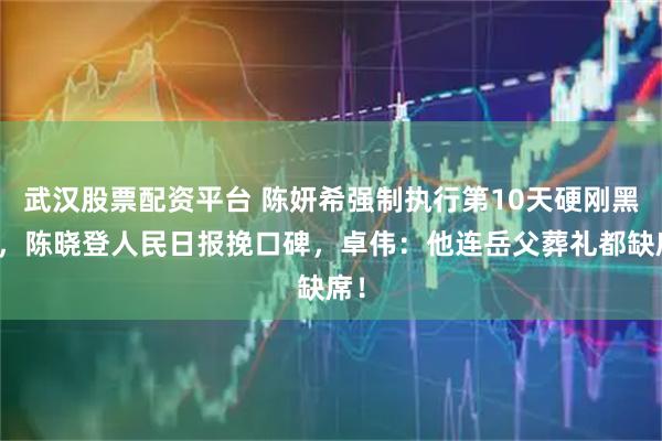 武汉股票配资平台 陈妍希强制执行第10天硬刚黑粉，陈晓登人民日报挽口碑，卓伟：他连岳父葬礼都缺席！